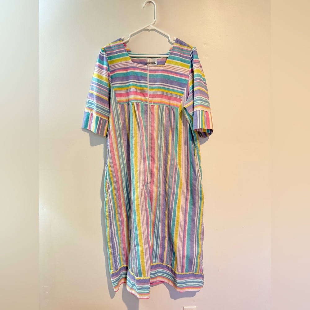 Vintage Pastel Stripe Nightgown